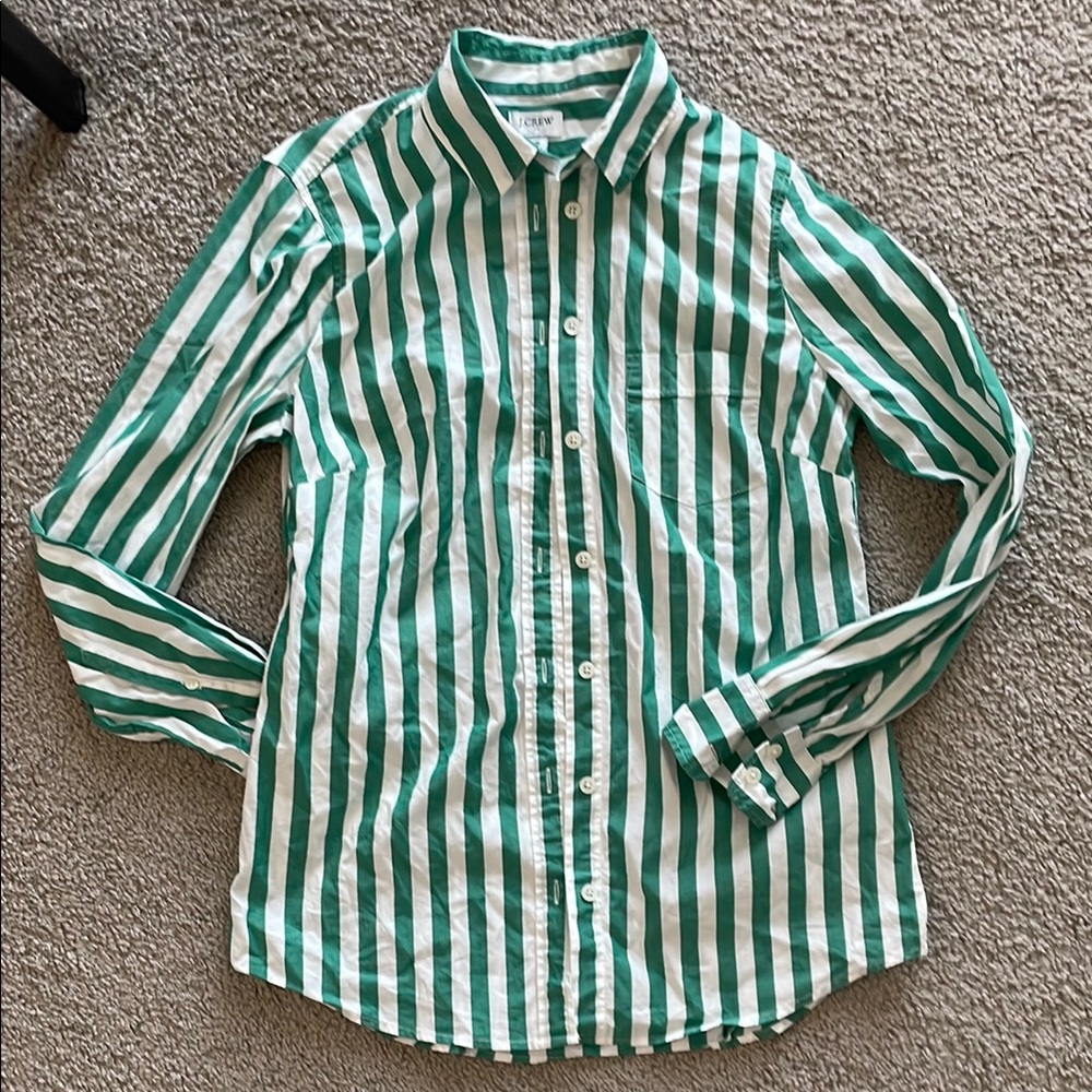 J Crew Striped Button-Up Shirt